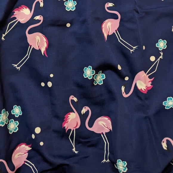 Flamingo long sleeve maxi dress navy blue - Picture 13 of 16
